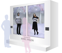 そごう・西武、カップルで楽しむバーチャル試着サイネージを初導入