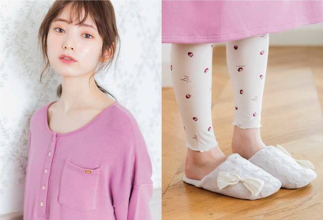 大人可愛いオリジナルカラーのルームウェア。チュチュアンナとモデル橋下美好のコラボ第2弾