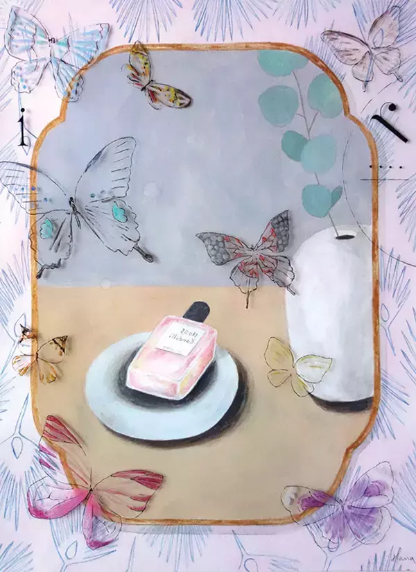 「イラストレーター 花モト・トモコによる個展が外苑前で開催。まどろみの中で見たような日常を描いて」の画像