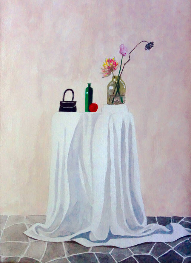 イラストレーター 花モト・トモコによる個展が外苑前で開催。まどろみの中で見たような日常を描いて