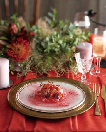 キハチ 青山本店のクリスマスコースは「Rouge」にちなんだ特別メニュー