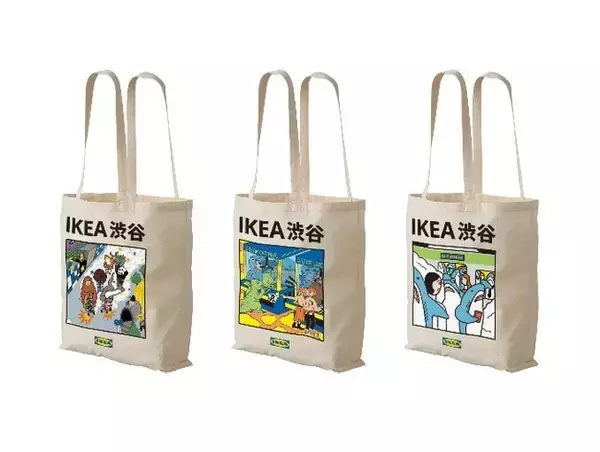 「東京を拠点に活動する3人の女性イラストレーターがコミックで表現。イケアで大人気のソフトトイが渋谷で過ごす日常風景とは?」の画像