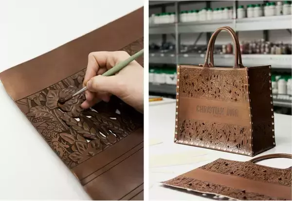 「ディオールの新作「ブック トート」を彩るレザーカービング『ツーリング（飾り彫り）』の技術」の画像