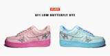 「王道スニーカーAIR FORCE 1を染め技法で淡色に。スチュリートから春の新作「BUTTERFLY DYE」が登場」の画像1