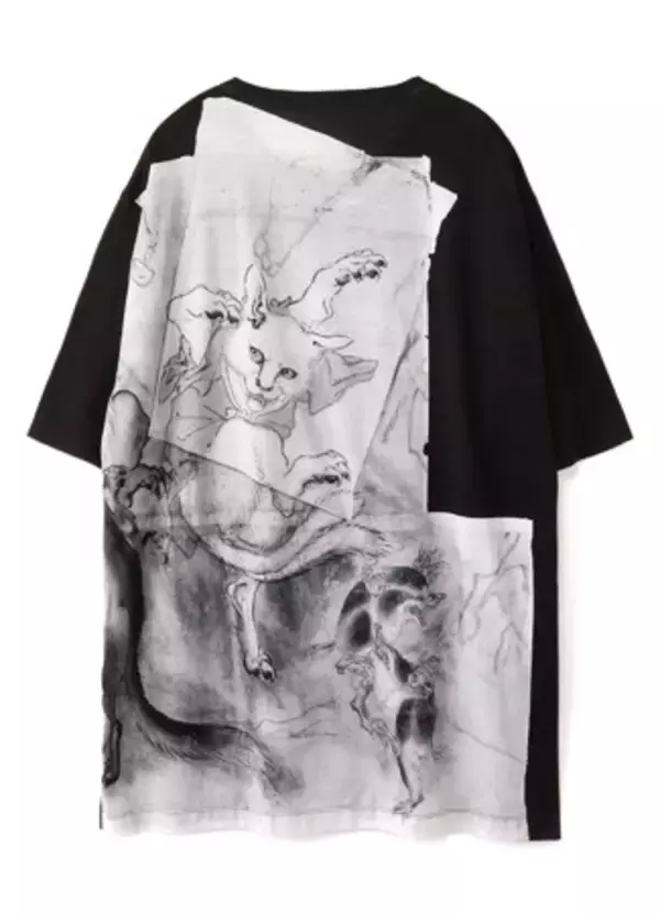 「幕末の絵師・河鍋暁斎が描いた「鳥獣戯画」がGround Yの服をキャンバスに大胆に表現された限定コレクション発売」の画像