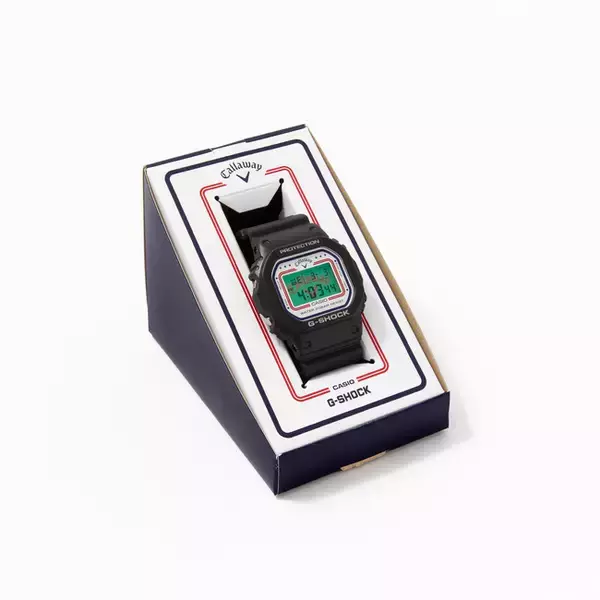 「バックライト点灯時にはロゴが浮かび上がる! G-SHOCKにキャロウェイとのコラボモデルが登場」の画像