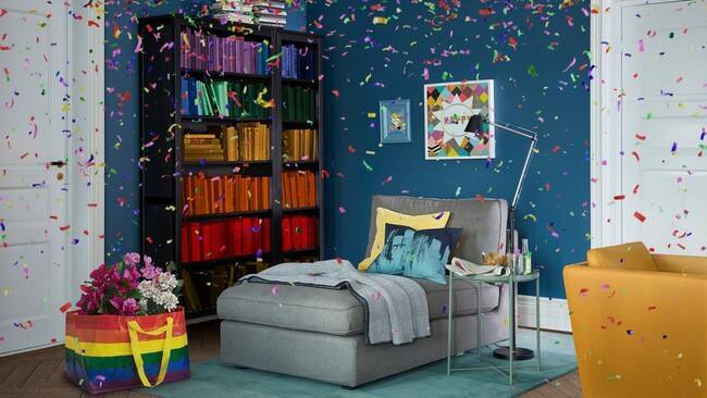 イケアから多様性を尊重するレインボーカラーのアイテムを発売