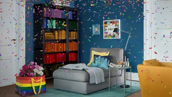 「イケアから多様性を尊重するレインボーカラーのアイテムを発売」の画像