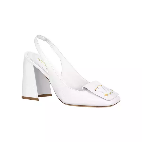 ルイ・ヴィトンからVシェイプのブロックヒールが目を引くパンプスが登場