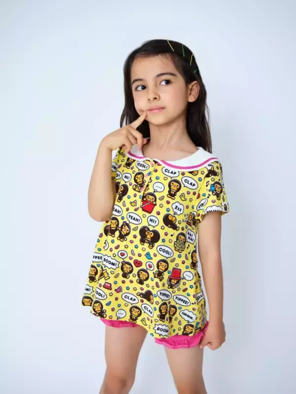 「べイプキッズが2022年秋冬コレクションのルックブックを公開。べイプの世界観を楽しめるポップなグラフィックとプレイフルな色使い」の画像