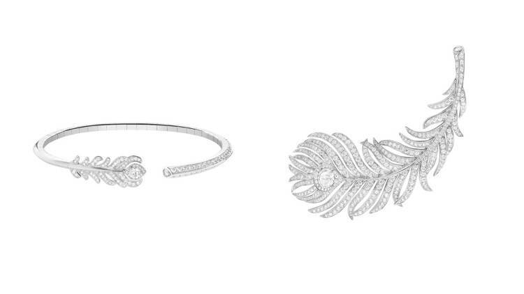 クジャクの羽根をモチーフにしたブシュロン「プリュム ドゥ パオン」コレクションにブルーを基調とした新作が登場