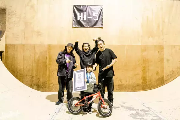「弱冠5歳のBMXライダー田村紬が「バックフリップ男子最年少記録」でギネス世界記録™を樹立！」の画像