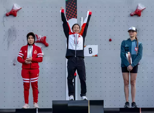 「日本の大政涼は14位。「オリンピック予選シリーズ 上海大会」スポーツクライミング スピード種目」の画像