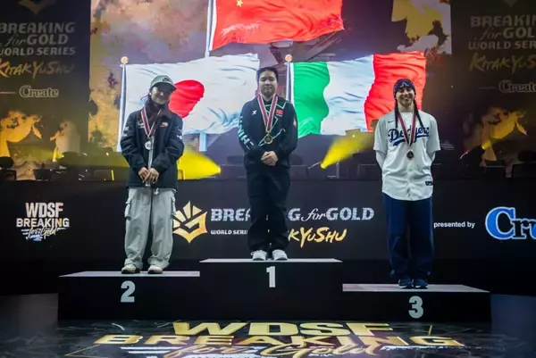 「カザフスタンの Amir と中国の 671 が世界の頂点に！【WDSF Breaking for Gold World Series in 北九州 presented by Create】」の画像