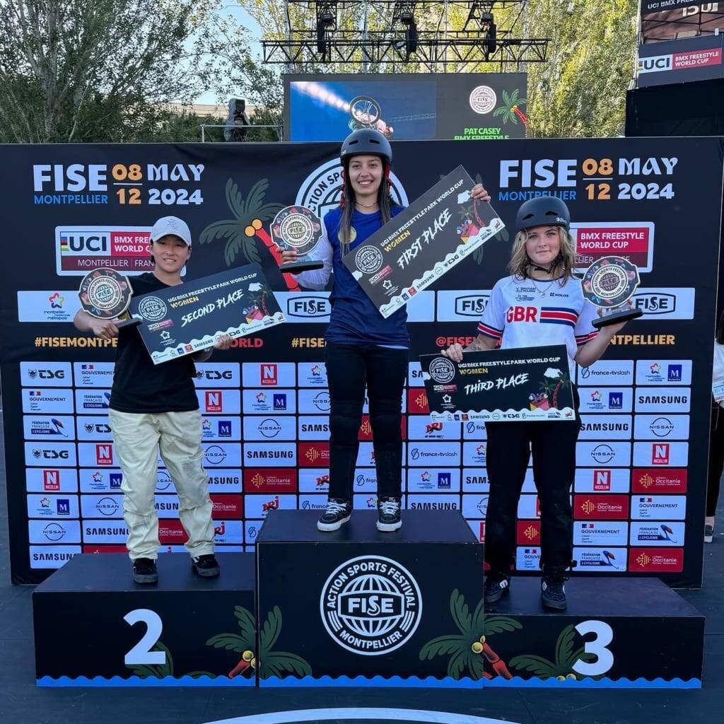世界最高峰の舞台で最年少の快挙。小澤美晴が初ワールドカップで準優勝「FISE Montpellier 2024」BMXフリースタイル・パーク種目