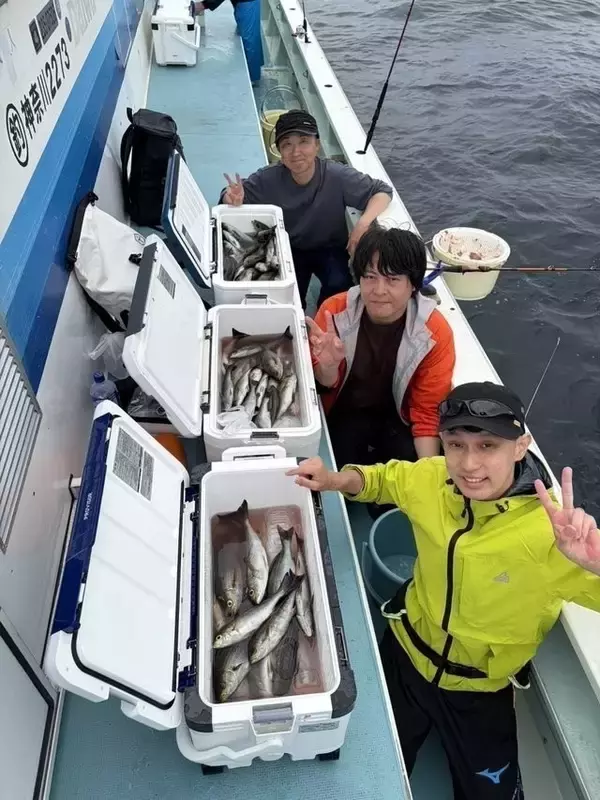 「【釣果速報】神奈川県伝五郎丸で朝からイサキ好調！竿頭は80匹！クーラーをいっぱいにしたい方は神奈川県伝五郎丸へ急げ～！」の画像