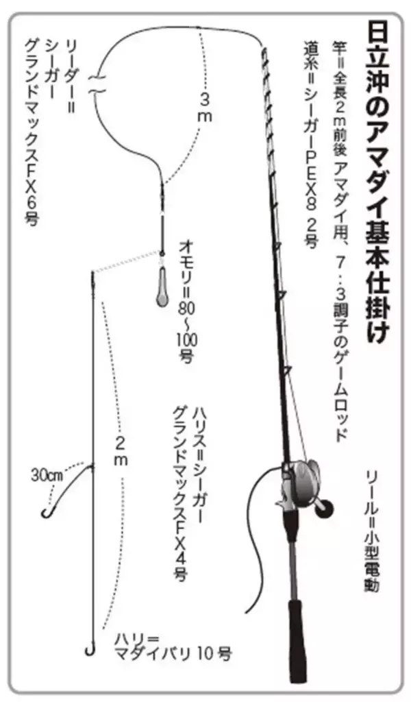「良型主体で食い活発！日立沖のアマダイ好調」の画像