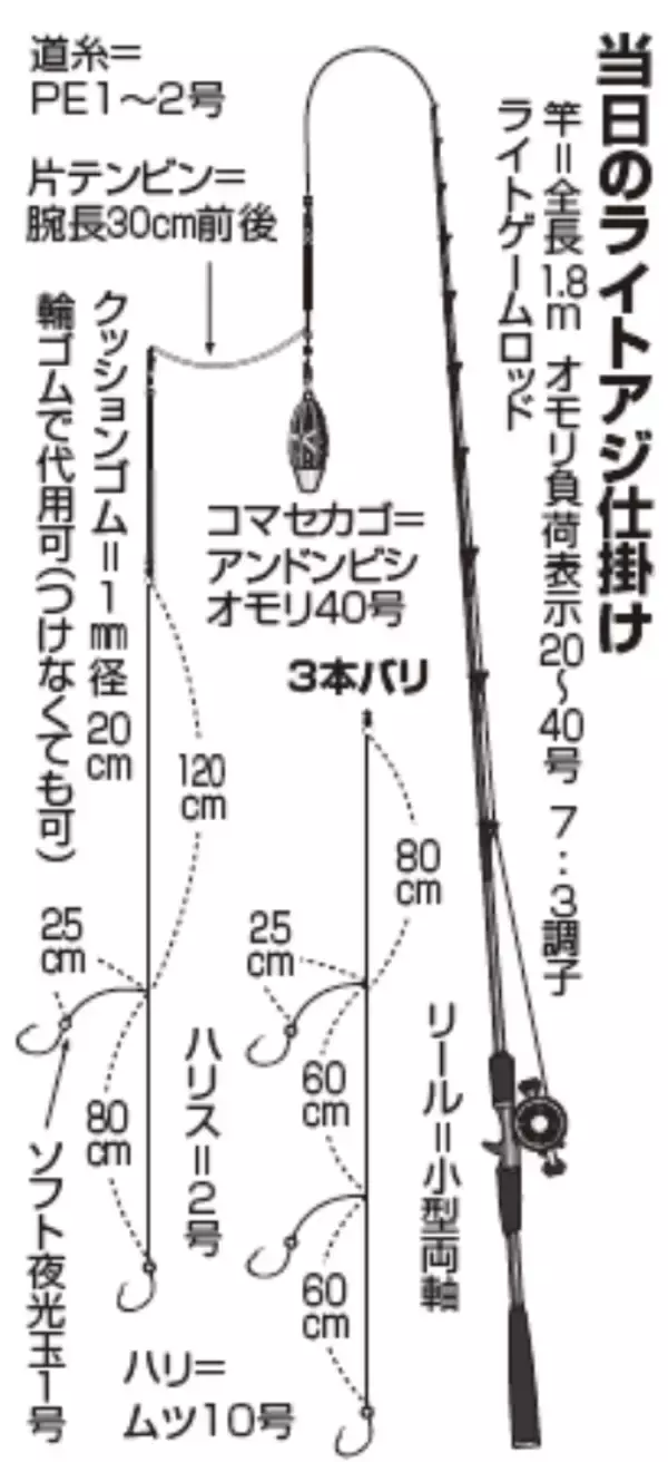 「だれでも手軽に楽しめる八景沖のライトアジは秋の行楽シーズンに最適」の画像