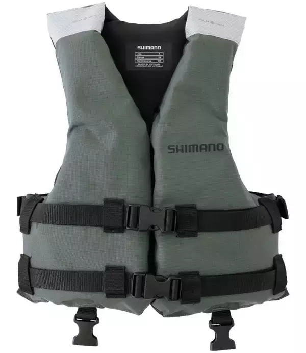 「キッズフロートベストVF-098Vを着て安全に釣りを楽しもう！2022年シマノから新発売の子供用フローティングベスト」の画像