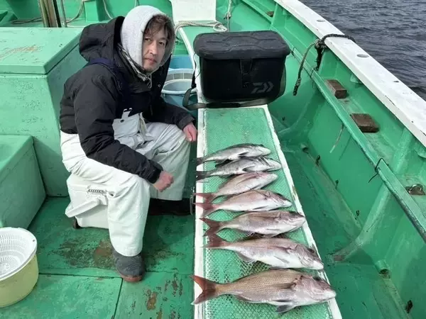 「【釣果速報】神奈川県大松丸で人気魚マダイが大ヒット！釣り人が憧れるターゲットをその手でゲットせよ！」の画像