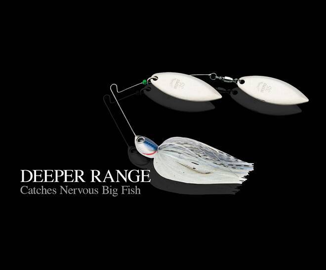 弱波動系スピナーベイト【ディーパーレンジ】1/4ozタイプに2024年新カラー登場！