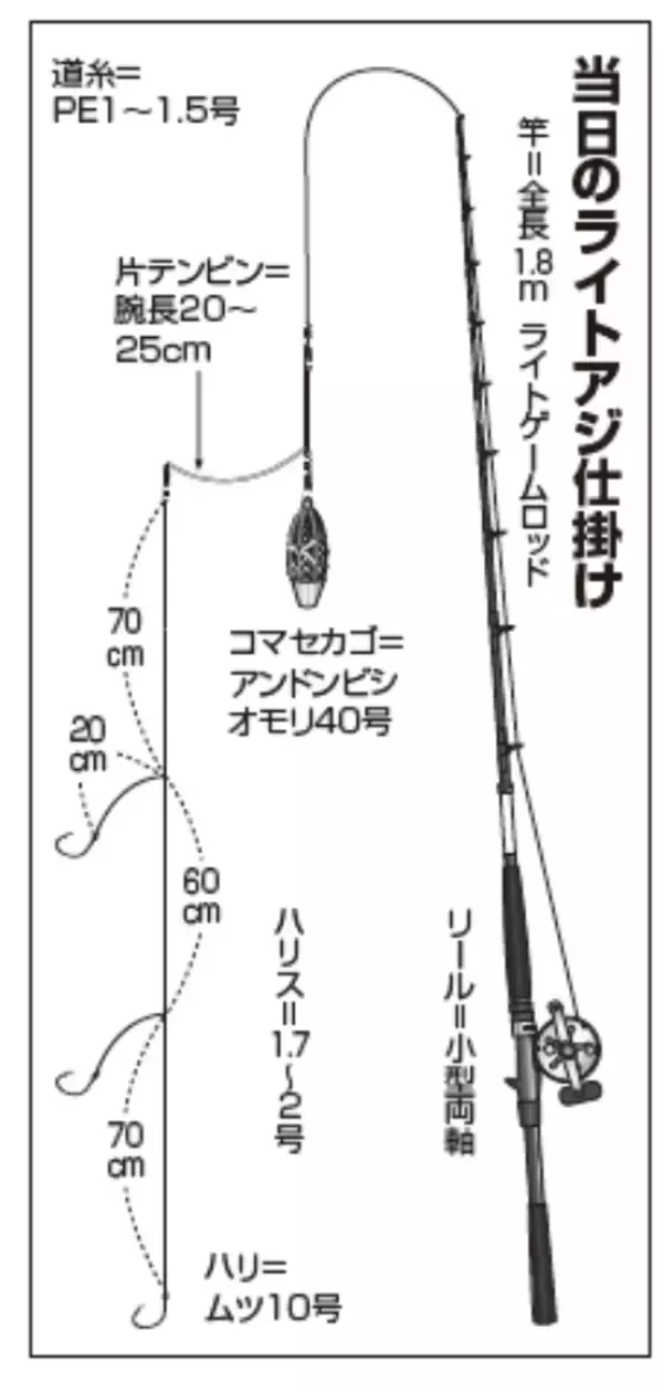 「まもなく本番！横浜沖のライトアジ」の画像