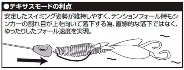 「2ウェイシンカーならフリーリグでもテキサスリグでも対応可能！2021年ダイワから新登場」の画像
