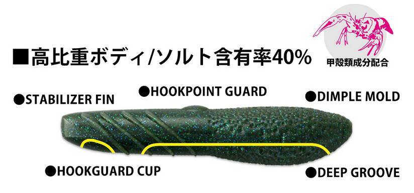 カバースキャットに2020年新色&4インチ追加！デプスの人気高比重ワーム