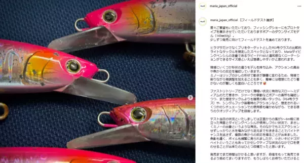 「ルアーで狙うタマンゲーム　往年のMaria プラグ達が大活躍！」の画像