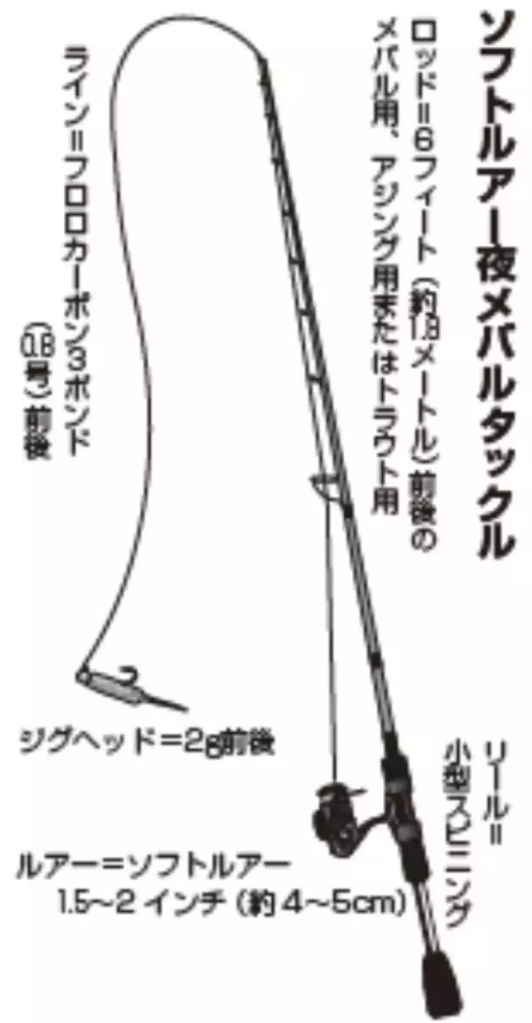 「ソフトルアーで狙う東京湾木更津沖のメバル」の画像