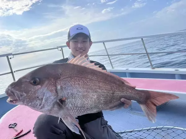 「【釣果速報】千葉県梅花丸で6.44kgの特大マダイ出た！次にビッグワンを手にするのはあなたかも？！」の画像