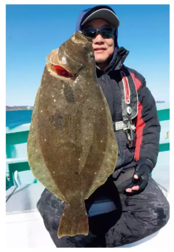 「外房のヒラメ迫りくる大型の季節」の画像