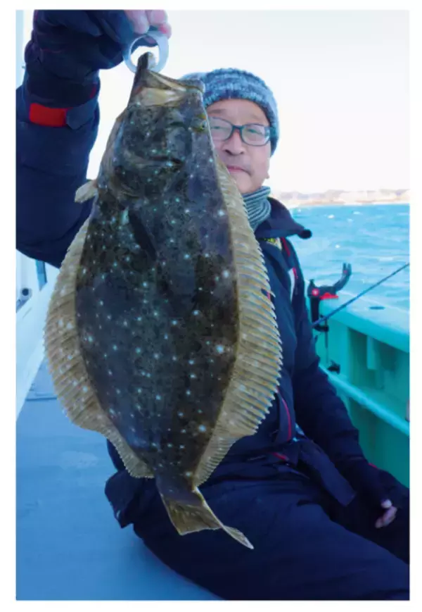 「外房のヒラメ迫りくる大型の季節」の画像