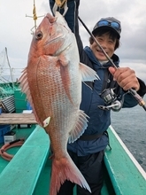 【釣果速報】あきらめないのが大事！茨城県長岡丸で3.14kgマダイGET！まだまだこれから！
