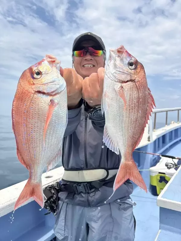 【釣果速報】茨城県不動丸で5.70kgの巨大マダイ釣れる！良型ウマズラもキャッチ！順調にサイズアップしているターゲットをキャッチしに行こう！