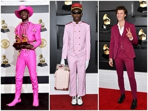 グラミー賞でファッションが多様化、男性ファッションは「ピンク」が流行！
