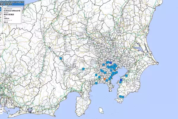 千葉で震度3、東京や神奈川、山梨で揺れ観測　各市町の震度一覧…5月6日19時6分ごろ発生