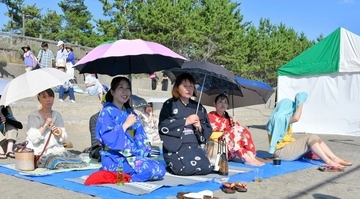 オール福井ロケ映画「カナといた、夏」（仮）、三国でのシーン撮影公開　県民エキストラ60人参加
