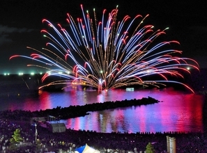 河野夏まつり2026 福井県南越前町で7月25日開催、水中花火など6600発…打ち上げ時間や駐車場は？