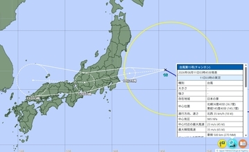 【台風15号】岐阜県にあす最接近、時間帯は　予想雨量一覧、警報級大雨おそれ