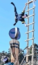 福井県の越前三国鳶隊がはしご乗りの大技披露　出初め式で火災のない一年を祈願　会場は厳かな雰囲気に