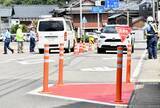 「交通死亡事故多発区間に新たな対策　試験的に置いた障害物が効果、今度はラバーポール設置　福井県越前町」の画像1