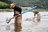 「江戸時代から続く伝統漁法のシジミ漁ピンチ　福井県美浜町の久々子湖、漁獲量が激減」の画像1