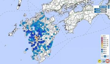 熊本で震度4の地震、福岡や鹿児島、長崎でも揺れ観測　各市町村の震度一覧…8月6日7時59分発生