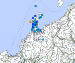 石川県志賀町で震度4の地震、福井県や富山県でも観測　12月14日午後11時26分ごろ、各地の震度一覧　震源地は能登半島沖