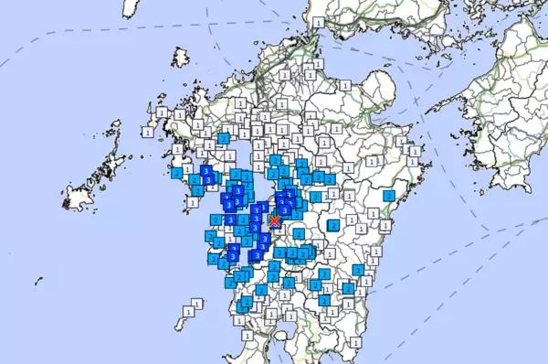 長崎、熊本、鹿児島で震度3の地震　各市町の震度一覧　8月13日午前6時21分ごろ発生
