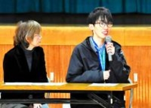 高次脳機能障害に負けず懸命リハビリ、ホノルル完走…福井の23歳男性が中学生に伝えた言葉とは　中学校で講演