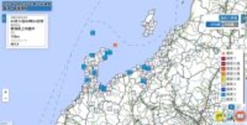 新潟で震度2の地震、福井や石川でも揺れ観測　各市町の震度一覧…4月13日8時54分発生