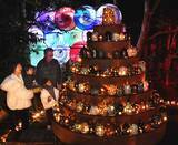 「越前焼の間接照明×イルミネーション…「五千色の陶あかり」幻想的　福井県陶芸館の日本庭園」の画像1