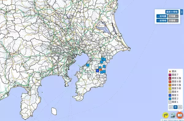 千葉県で震度3の地震　各市町村の震度一覧、2026年5月30日6時38分発生